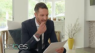 Marley Brinx and Quinton James in a steamy scene of conflicting desires with a tattooed babe
