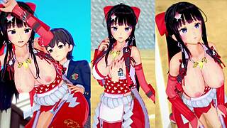 Eroge Koizaca: Piersiasta czarodziejka Korya Oricaras animuje swoje piersi w akcji