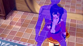 Zažite erotickú animáciu Konosubas Megumin v dráždivom 3D hentai videu