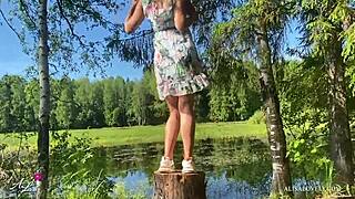 The best doggystyle cowgirl sex outdoor - amateur couple on holidays