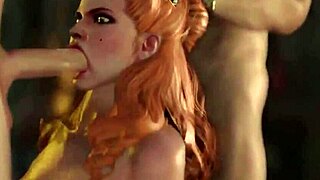 Anna Henrietta Gets Blowjob In 3D Cartoon