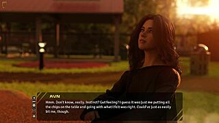 Stunning brunette talks about old days