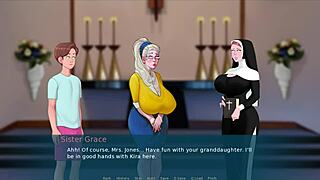 Hentai game with curvy nuns and yoga classes