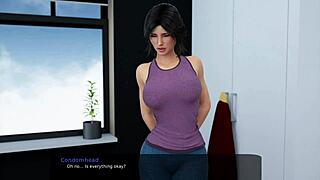 Beautiful woman seduces with her magical thighs in the animated porn film