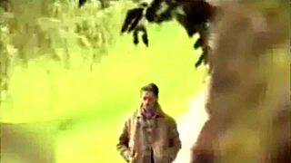 A maiden’s seduction in a public garden with visible nipples