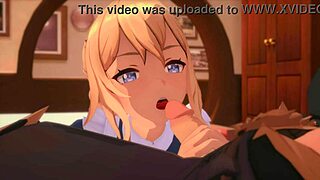 Hey, check out these hot maids from Jean Genshin Impact in 3D action!