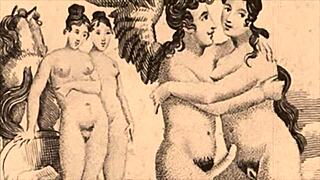 Vintage erotic drawings from retro cartoons and anime hentai