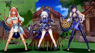 genshin furina nilou yelan hentai mmd