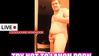 Try not to laugh at this silly gay cocksucking porn