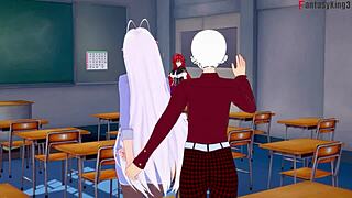 Akeno surprises you with ntr in fantasy hentai movie