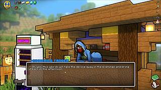 hornycraft parody hentai game with futanari