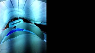 preparing my big ass for lover in tanning booth, join my videos