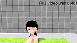 Koko A Strips Completely in the Bath for Bath Girl