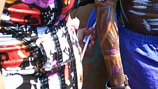 Pride 2016 Bbw Flashes Cameltoe Panties In Public Voyeur Fun