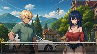 我不敢相信我色女友在這Hentai遊戲第2集撕掉我的襯衫，她好曲線！