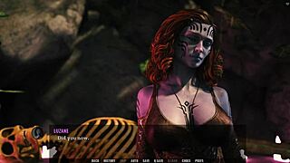 busty alien with big cock craves licking in 3d porn game