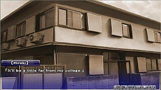 Japanese animated video game with sex scenes and a love story