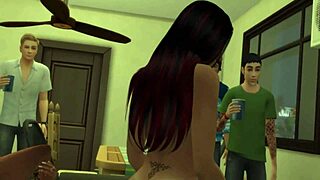 pornstars partying at college? check this sims 4 video