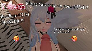 Ganyu cosplayer begs for cum on her pretty face and tongue