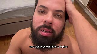 Bearded man participates in a group activity full video