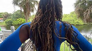 Why Does Lucy Hayz Water Plants Before Interracial Bedroom Action?