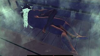 chilling at the sauna with some cartoon fun