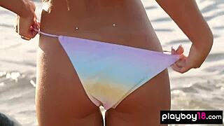 Tahlia Paris Presents A Sensual Striptease At The Beach