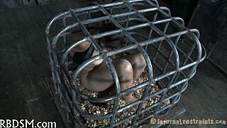 clamping beauty's knockers in wild hardcore action scene