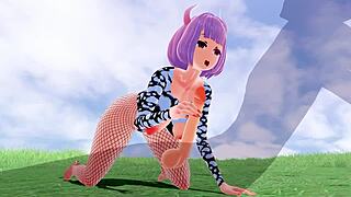 Wow, check out that big ass and tits in fishnet!