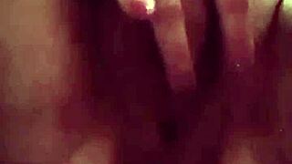 she loves massaging her big hairy pussy in solo amateur session