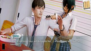 I explore the academy in this anime game