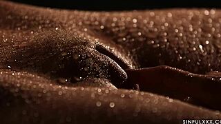 Sinful Lesbians in Close-Up Masturbation Action