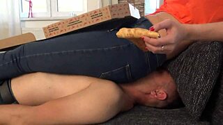 Madame Carla humiliates slaves with feet and face sitting 😈