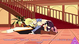 Lucy Natsu Hentai Blowjob and Cumshot Gameplay Uncensored