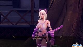 In EP5, the cute futanari EMISSARY gets her HUGE shaved PUSSY eaten in a sexy GANG BANG game.