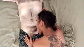 Hairy Hot Macho Receives Romantic Morning Blowjob To Begin His Day With Heat