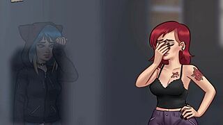 In summertime saga, characters engage in 69 with big asses and hentai action.