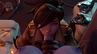 Overwatch 2 Tracer的狂野性爱合集，阴道和巨乳大秀