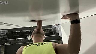 Spanish gays suck monster cocks through glory holes in compilation.
