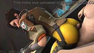 Overwatch 2 Tracer的狂野性爱合集，阴道和巨乳大秀