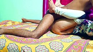 desi schoolgirl from village gets her tight pussy soaked after rough quickie