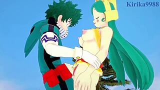 Watch Shino and Izuku have intense sex in My Hero Academia hentai?