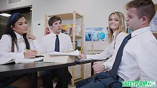 teen mia kay gets wild in library doggystyle! 📚