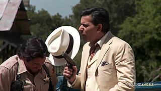 Stunning girls get tight pussies fucked in group sex