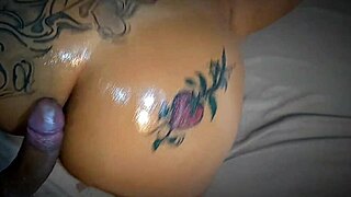 Latina Mom Lets Him Oil Her Big Ass!