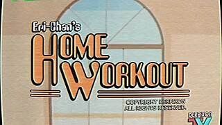 Eri-Chan Home Workout With Blowjob And Deepthroat By Derpixon