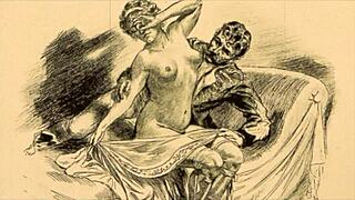 Vintage Erotic Drawings With Retro Cartoon Charm