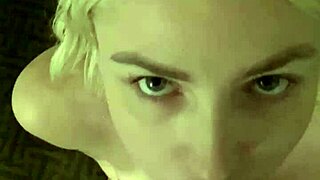 Young beauty Britt Blair enjoys an amateur blowjob and facial