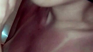 Housewife sucks monster cock in threesome with friends!