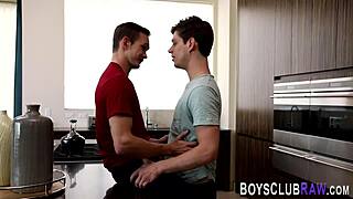 Gay Hunk Bareback Fucks Stud's Ass With Rough Blowjob And Cumshot